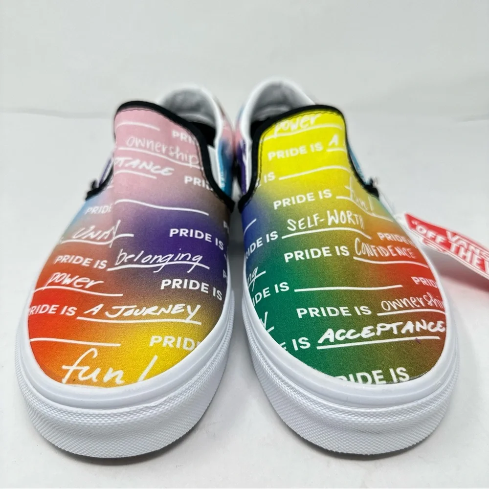 Vans Classic Slip On Pride Rainbow Sneakers - Picture 2 of 8